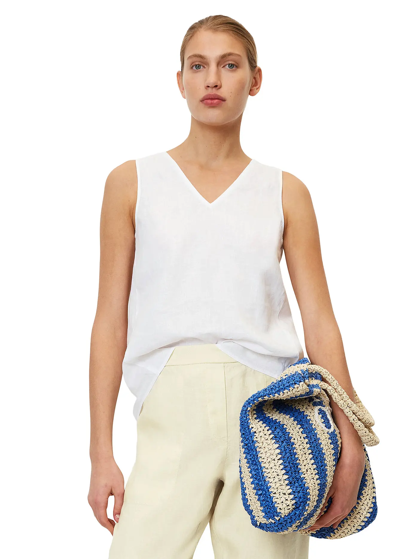 MARC O'POLO | Leinenshirt | weiss